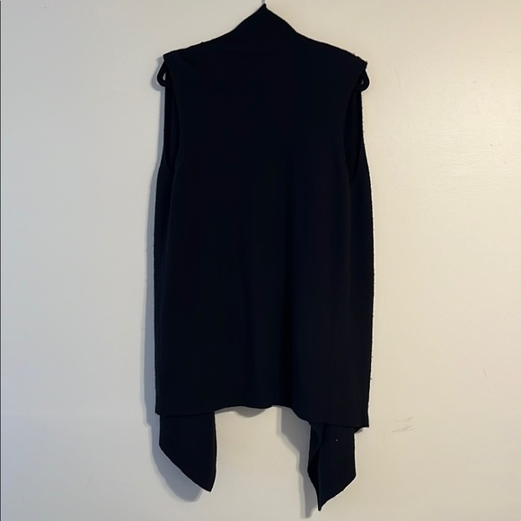 Halogen Cashmere Wool Draped Open Front sleeveless Sweater Vest‎ lagenlook - Picture 7 of 7
